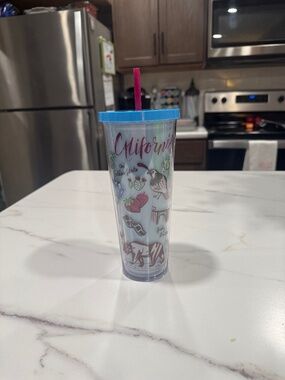 Starbucks “California “ Tumbler with original straw, The Golden State” 24 oz Cup